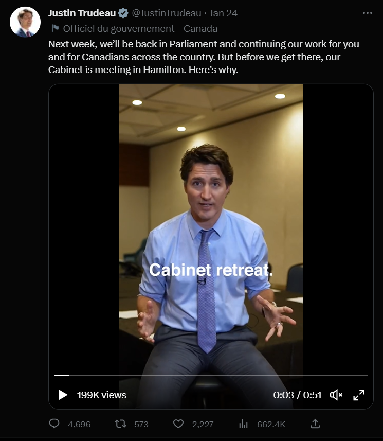   Prior to our caucus retreat today, federal Cabinet Ministers met in Hamilton, Ontario for their own cabinet retreat. The Prime Minister explains what a cabinet retreat is and what they discussed.  